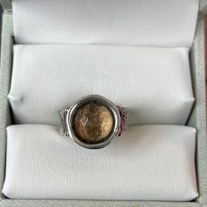 Sterling silver and gemstone ring